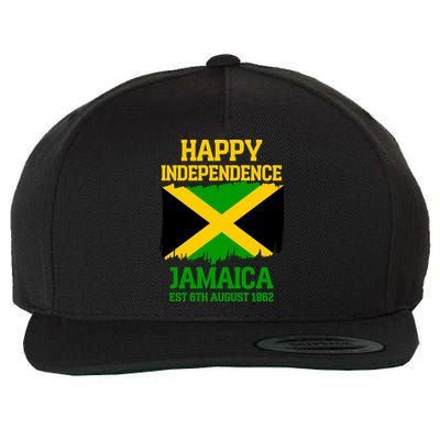 Happy Independence Jamaica Est 6th August 1962 Jamaican Flag Wool Snapback Cap