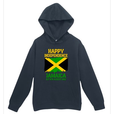 Happy Independence Jamaica Est 6th August 1962 Jamaican Flag Urban Pullover Hoodie