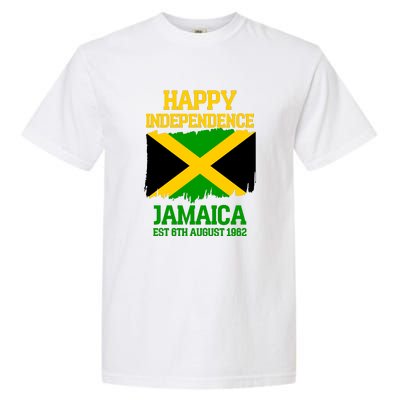 Happy Independence Jamaica Est 6th August 1962 Jamaican Flag Garment-Dyed Heavyweight T-Shirt