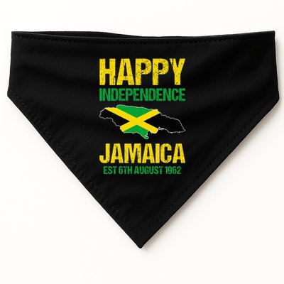 Happy Independence Jamaica Est 6th August 1962 Jamaican USA-Made Doggie Bandana