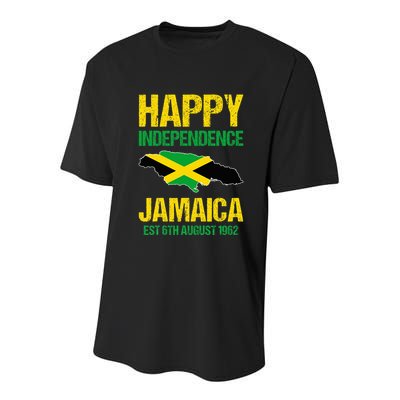 Happy Independence Jamaica Est 6th August 1962 Jamaican Youth Performance Sprint T-Shirt