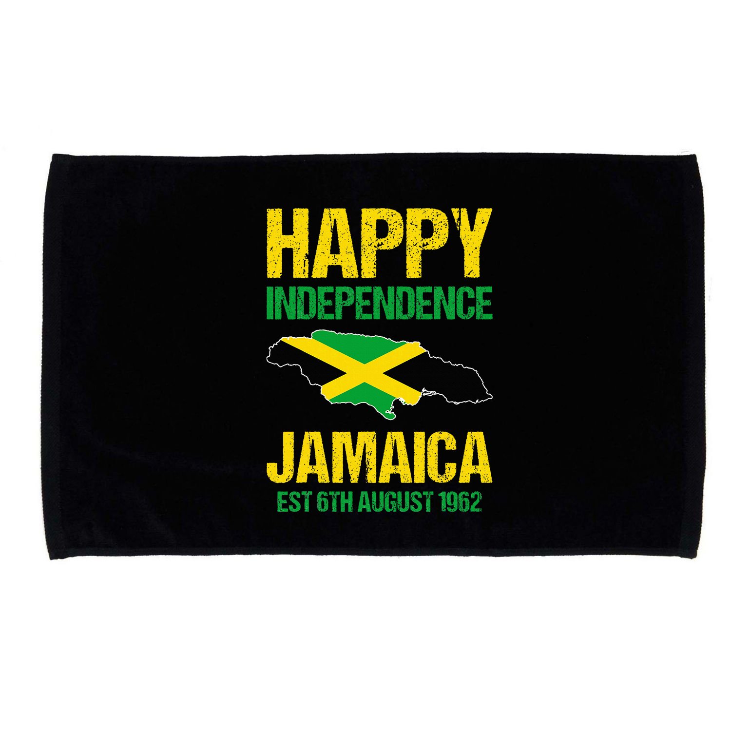 Happy Independence Jamaica Est 6th August 1962 Jamaican Microfiber Hand Towel