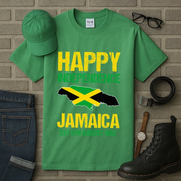 Happy Independence Jamaica Est 6th August 1962 Jamaican Tall T-Shirt