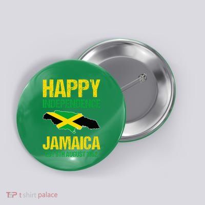 Happy Independence Jamaica Est 6th August 1962 Jamaican Button