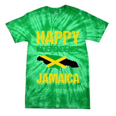 Happy Independence Jamaica Est 6th August 1962 Jamaican Tie-Dye T-Shirt