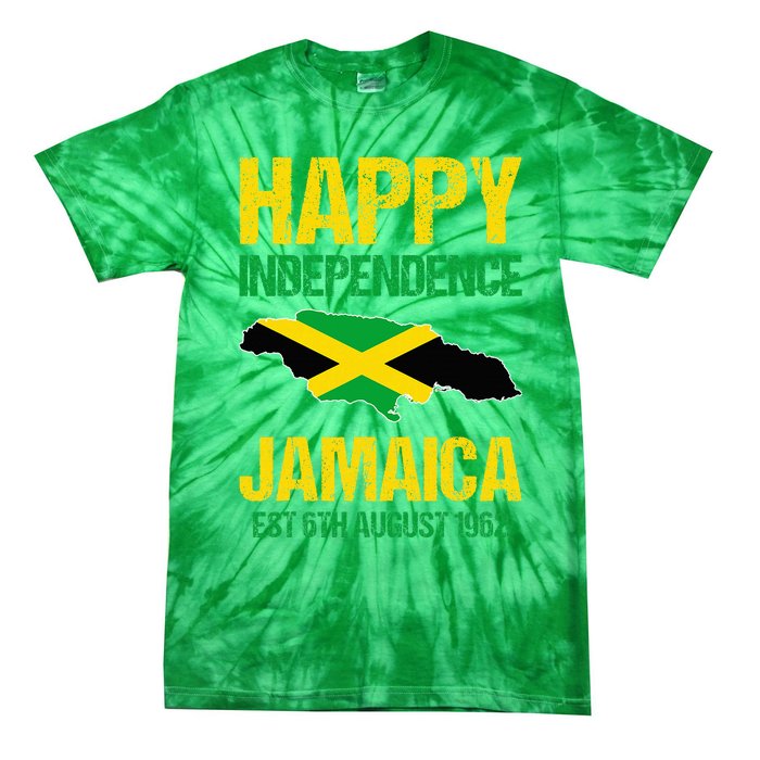 Happy Independence Jamaica Est 6th August 1962 Jamaican Tie-Dye T-Shirt