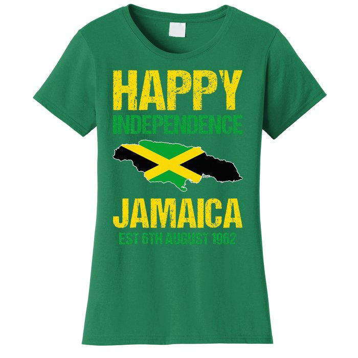 Happy Independence Jamaica Est 6th August 1962 Jamaican Women's T-Shirt