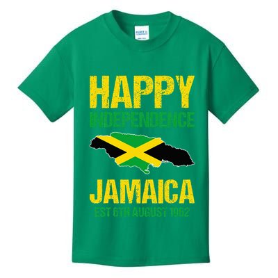 Happy Independence Jamaica Est 6th August 1962 Jamaican Kids T-Shirt