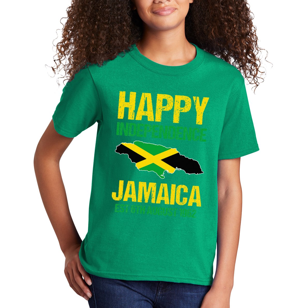 Happy Independence Jamaica Est 6th August 1962 Jamaican Kids T-Shirt