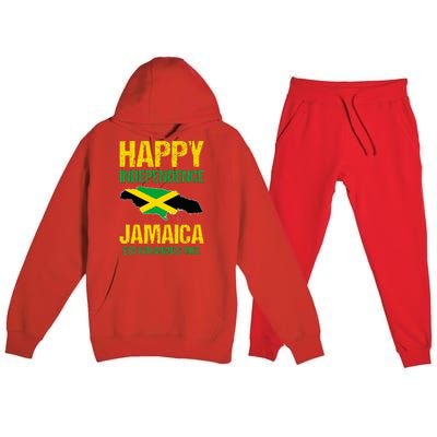 Happy Independence Jamaica Est 6th August 1962 Jamaican Premium Hooded Sweatsuit Set