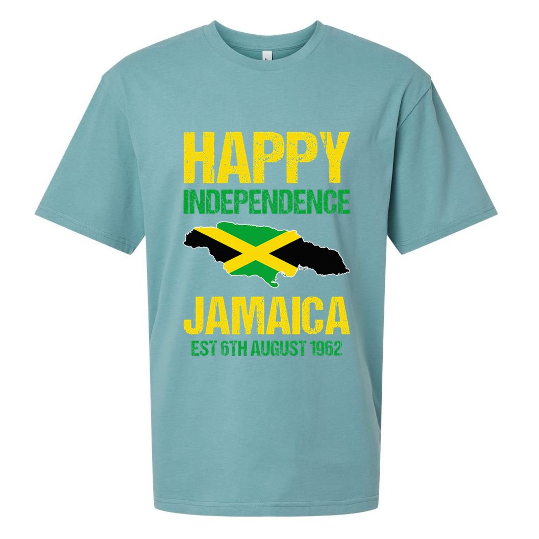 Happy Independence Jamaica Est 6th August 1962 Jamaican Sueded Cloud Jersey T-Shirt