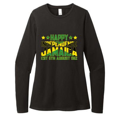 Happy Independence Jamaica Est 6th August 1962 Jamaican Flag Womens CVC Long Sleeve Shirt