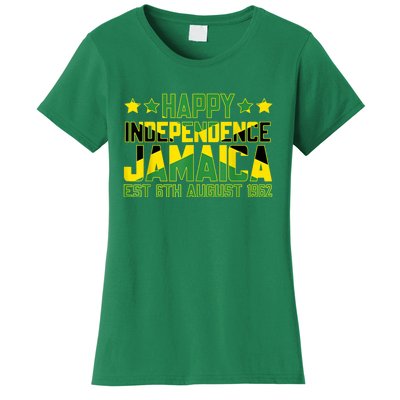 Happy Independence Jamaica Est 6th August 1962 Jamaican Flag Women's T-Shirt