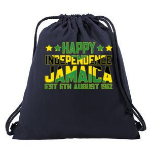 Happy Independence Jamaica Est 6th August 1962 Jamaican Flag Drawstring Bag