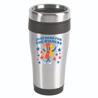 Hotdog IM Just Here For The Wieners 4th Of July 16oz Travel Tumbler