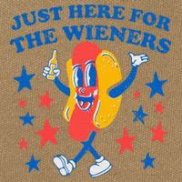 Hotdog IM Just Here For The Wieners 4th Of July Cotton Canvas Backpack
