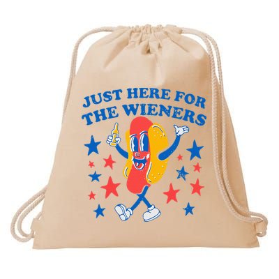 Hotdog IM Just Here For The Wieners 4th Of July Drawstring Bag
