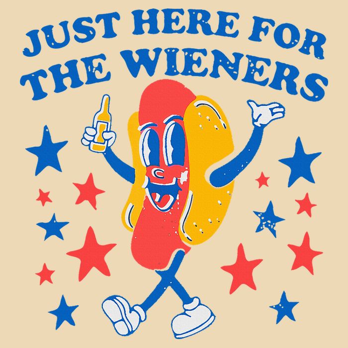 Hotdog IM Just Here For The Wieners 4th Of July Drawstring Bag