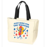 Hotdog IM Just Here For The Wieners 4th Of July Zip Tote Bag
