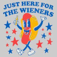Hotdog IM Just Here For The Wieners 4th Of July Tie-Dye T-Shirt