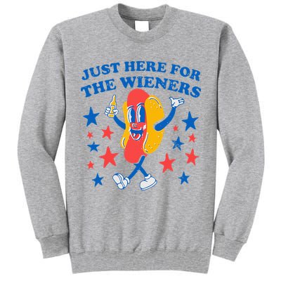 Hotdog IM Just Here For The Wieners 4th Of July Tall Sweatshirt
