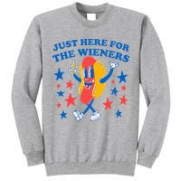 Hotdog IM Just Here For The Wieners 4th Of July Tall Sweatshirt