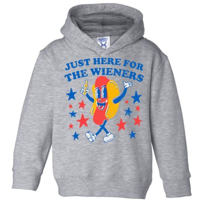Hotdog IM Just Here For The Wieners 4th Of July Toddler Hoodie