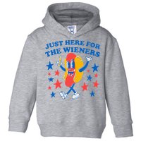 Hotdog IM Just Here For The Wieners 4th Of July Toddler Hoodie