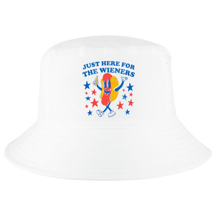 Hotdog IM Just Here For The Wieners 4th Of July Cool Comfort Performance Bucket Hat