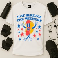 Hotdog IM Just Here For The Wieners 4th Of July Performance Shirt