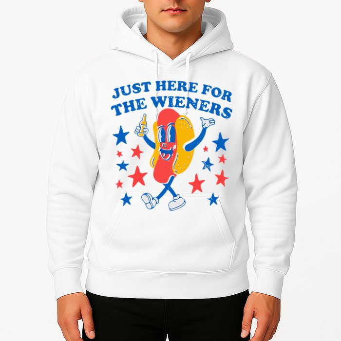 Hotdog IM Just Here For The Wieners 4th Of July Hoodie