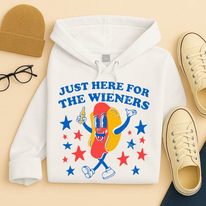 Hotdog IM Just Here For The Wieners 4th Of July Hoodie