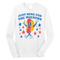 Hotdog IM Just Here For The Wieners 4th Of July Long Sleeve Shirt