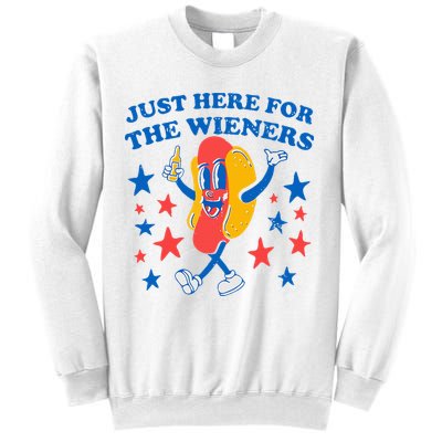 Hotdog IM Just Here For The Wieners 4th Of July Sweatshirt