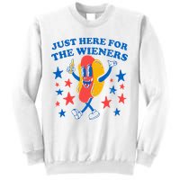 Hotdog IM Just Here For The Wieners 4th Of July Sweatshirt