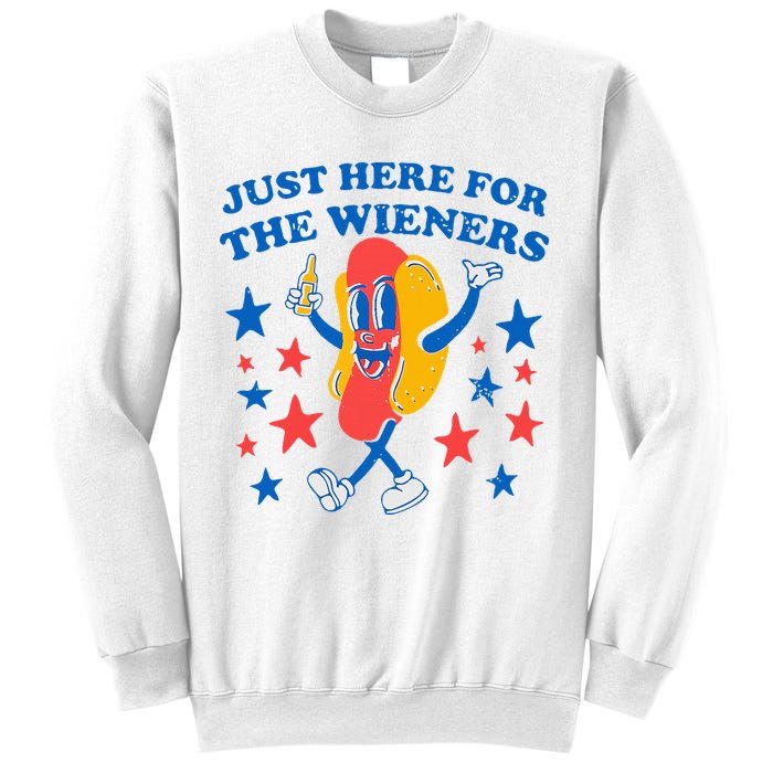 Hotdog IM Just Here For The Wieners 4th Of July Sweatshirt