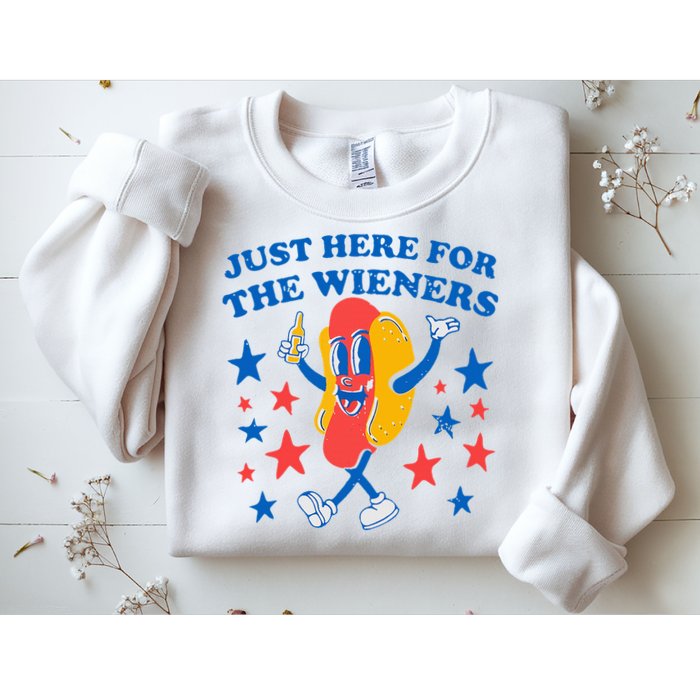 Hotdog IM Just Here For The Wieners 4th Of July Sweatshirt