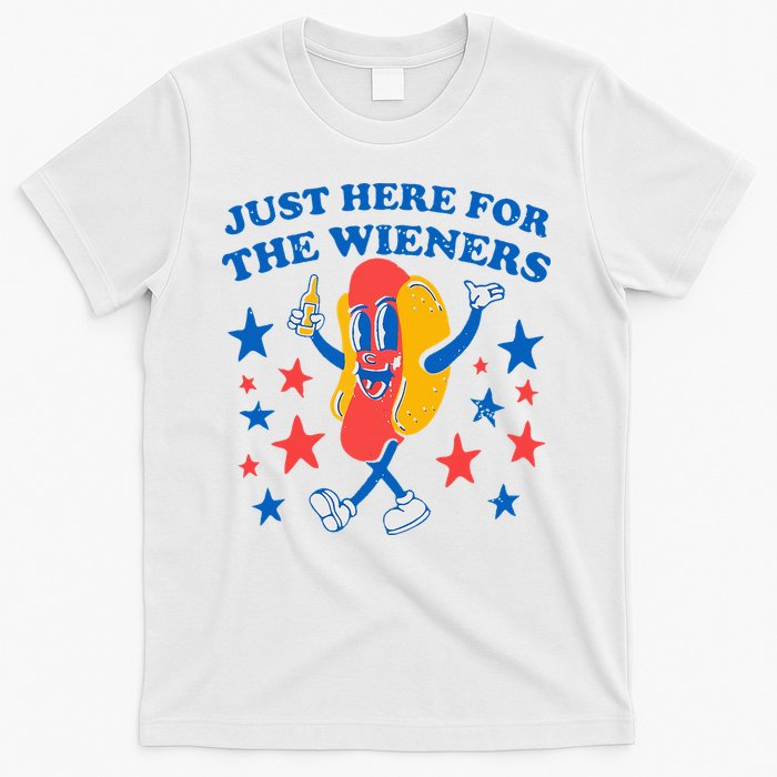 Hotdog IM Just Here For The Wieners 4th Of July T-Shirt