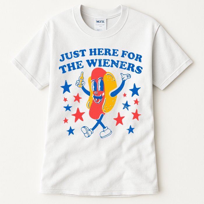 Hotdog IM Just Here For The Wieners 4th Of July Tall T-Shirt