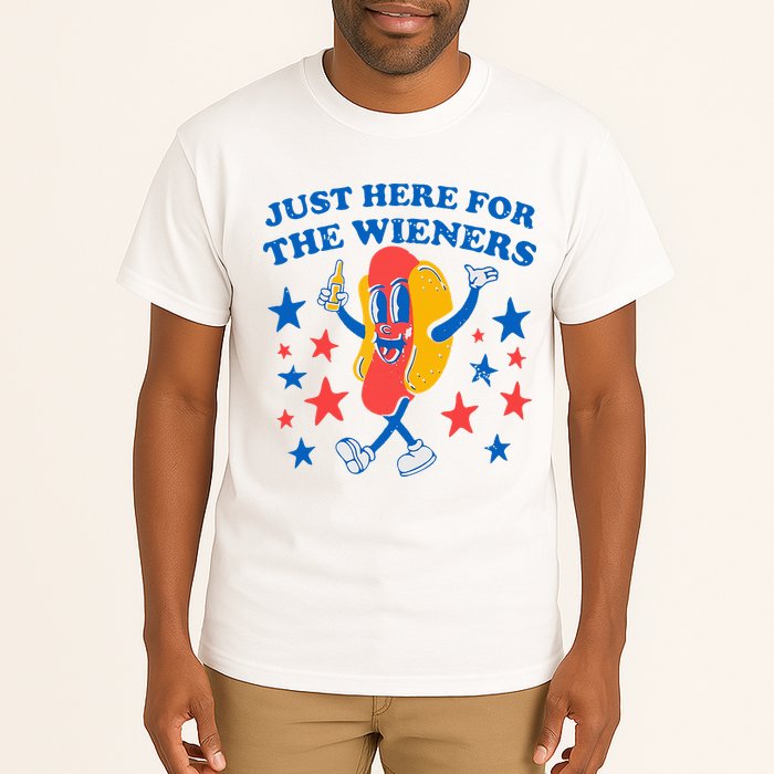 Hotdog IM Just Here For The Wieners 4th Of July Tall T-Shirt