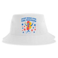 Hotdog IM Just Here For The Wieners 4th Of July Sustainable Bucket Hat