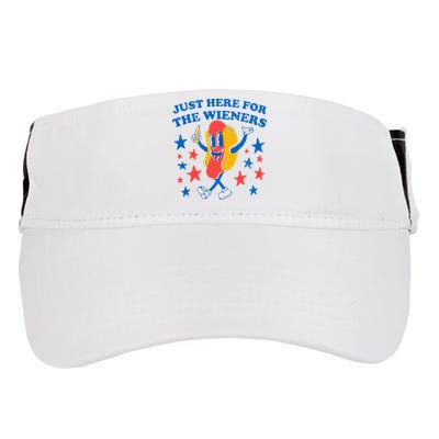 Hotdog IM Just Here For The Wieners 4th Of July Adult Drive Performance Visor