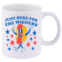Hotdog IM Just Here For The Wieners 4th Of July 11oz C Handle Ceramic Mug