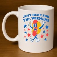 Hotdog IM Just Here For The Wieners 4th Of July 11oz C Handle Ceramic Mug