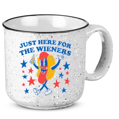Hotdog IM Just Here For The Wieners 4th Of July 15oz Campfire Ceramic Mug