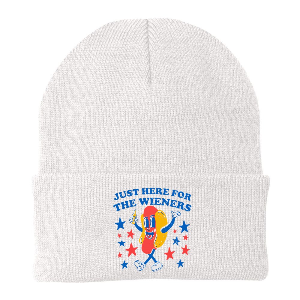 Hotdog IM Just Here For The Wieners 4th Of July Beanie