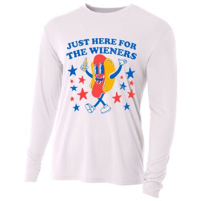 Hotdog IM Just Here For The Wieners 4th Of July Cooling Performance Long Sleeve Crew