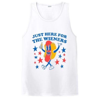 Hotdog IM Just Here For The Wieners 4th Of July PosiCharge Competitor Tank