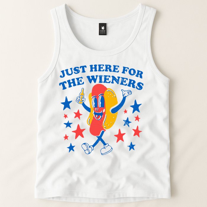 Hotdog IM Just Here For The Wieners 4th Of July Tank Top
