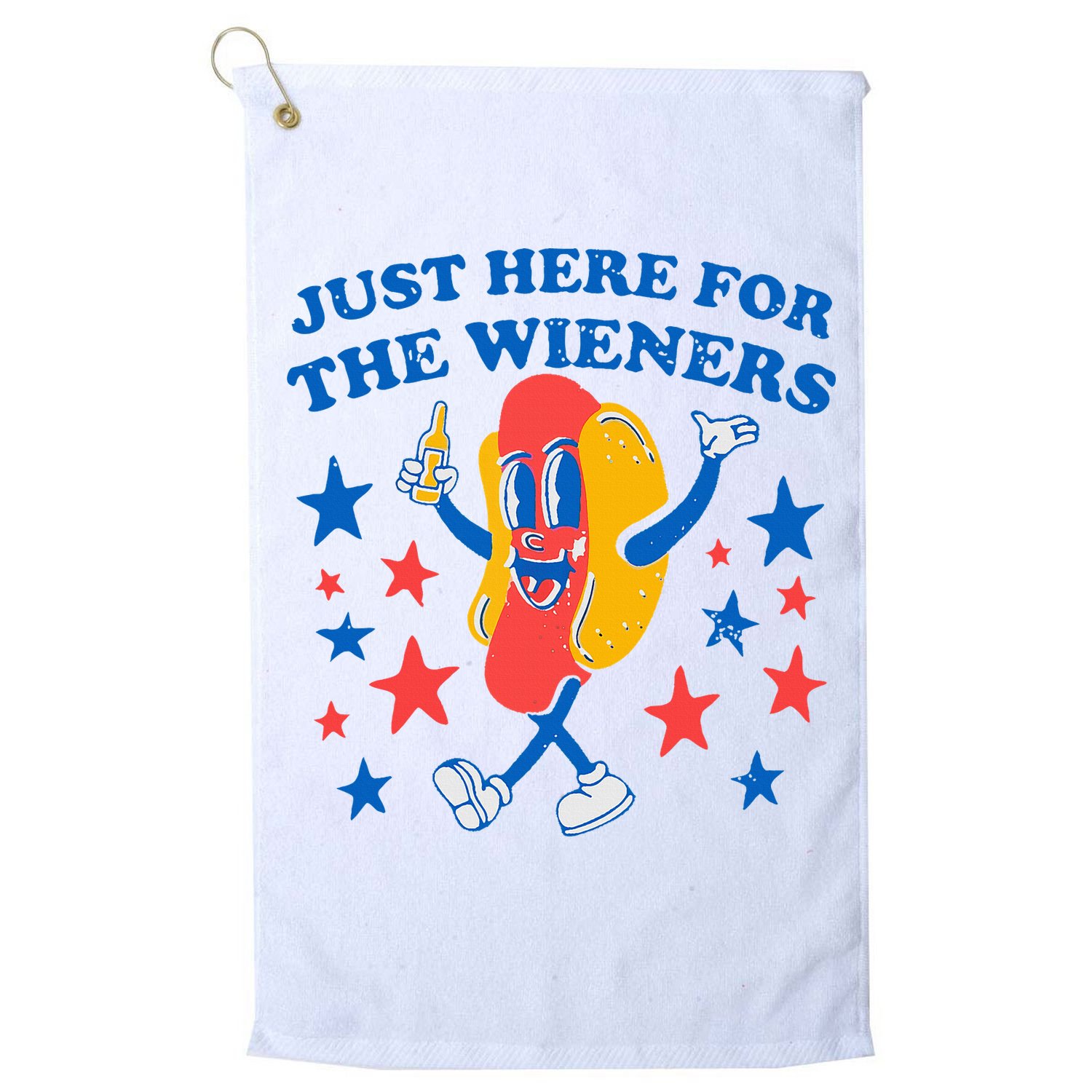 Hotdog IM Just Here For The Wieners 4th Of July Golf Towel